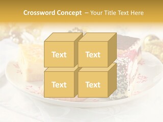 Decorated Dessert Custard PowerPoint Template