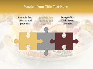 Decorated Dessert Custard PowerPoint Template