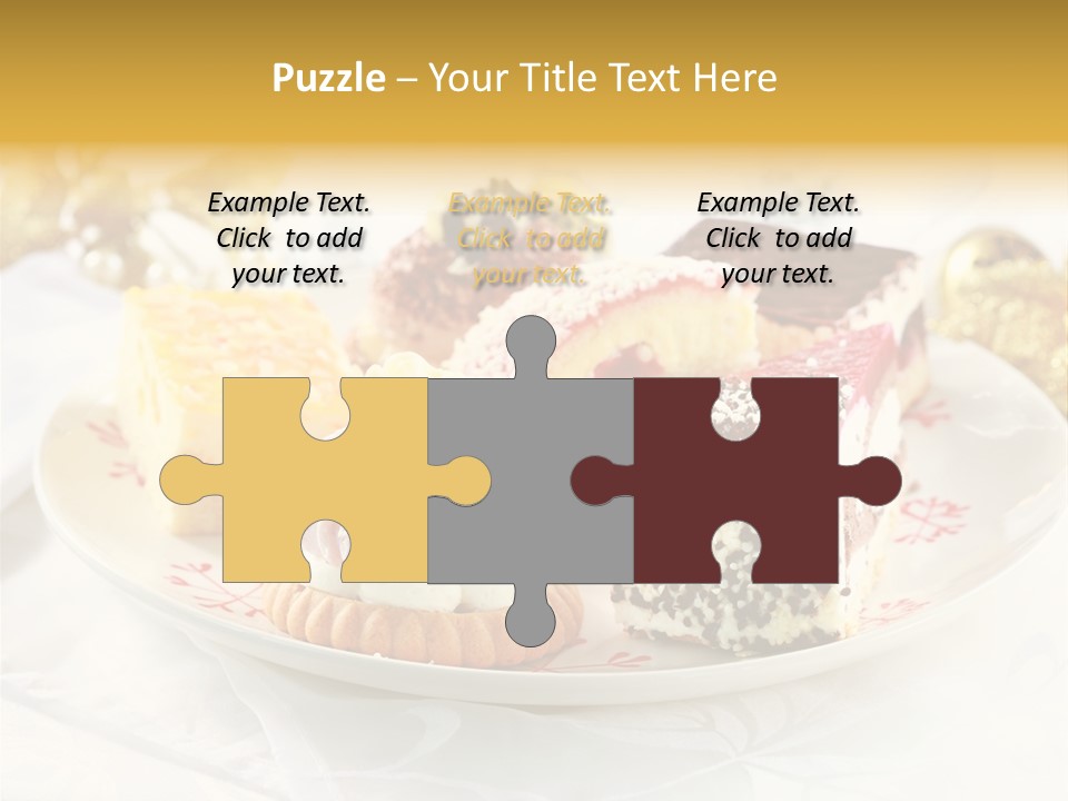 Decorated Dessert Custard PowerPoint Template