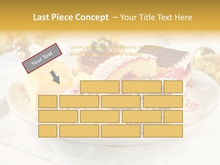 Decorated Dessert Custard PowerPoint Template