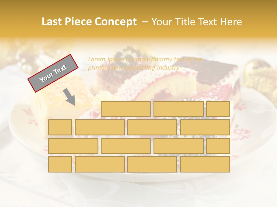 Decorated Dessert Custard PowerPoint Template