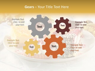 Decorated Dessert Custard PowerPoint Template
