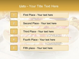 Decorated Dessert Custard PowerPoint Template