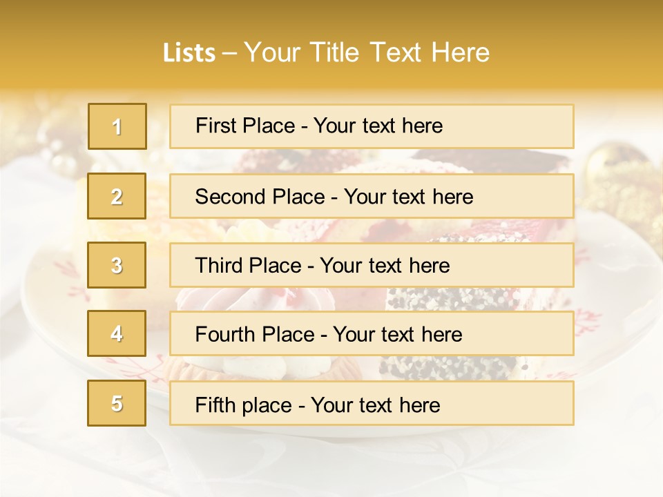 Decorated Dessert Custard PowerPoint Template