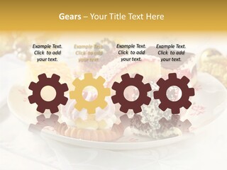 Decorated Dessert Custard PowerPoint Template