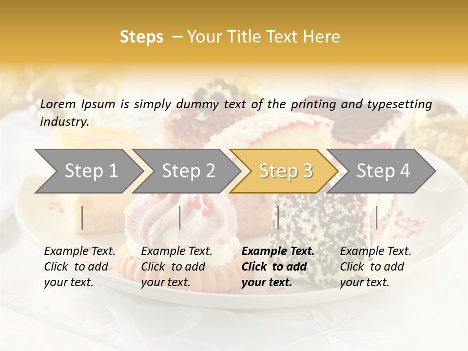 Decorated Dessert Custard PowerPoint Template