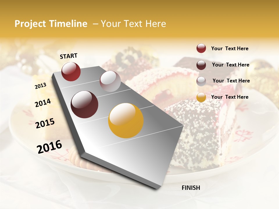 Decorated Dessert Custard PowerPoint Template