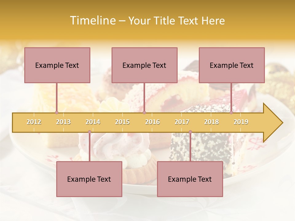 Decorated Dessert Custard PowerPoint Template
