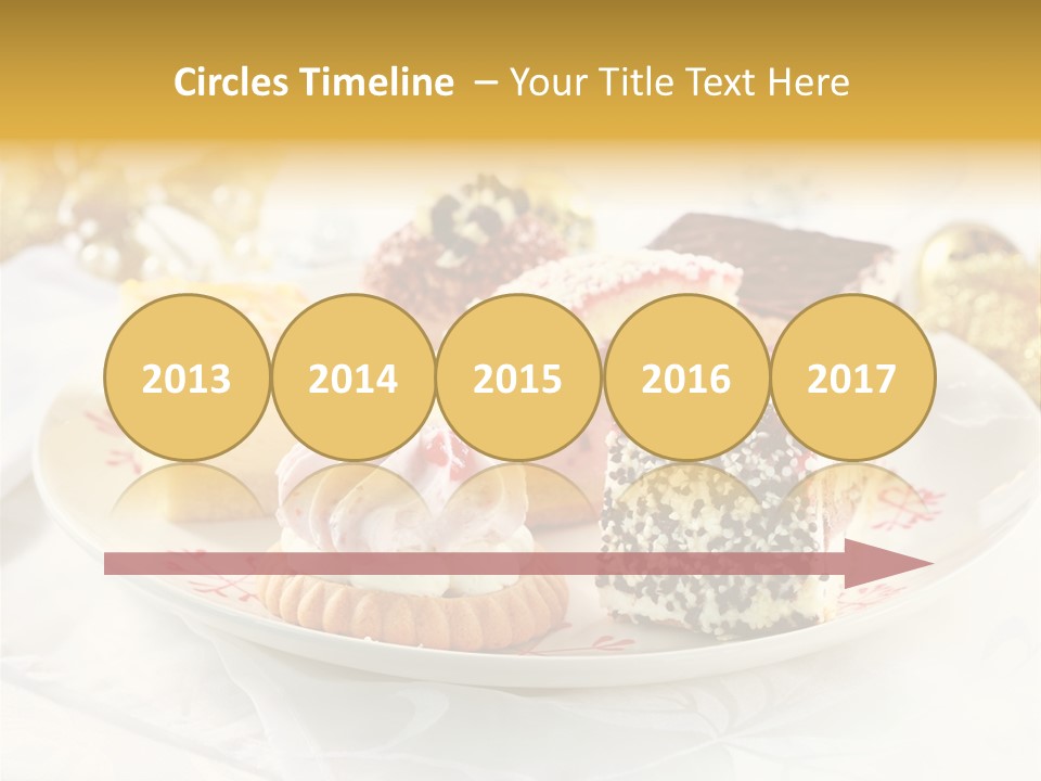 Decorated Dessert Custard PowerPoint Template
