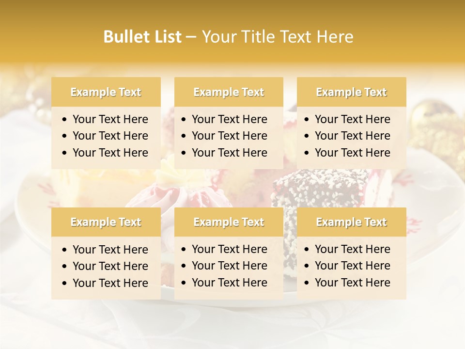 Decorated Dessert Custard PowerPoint Template
