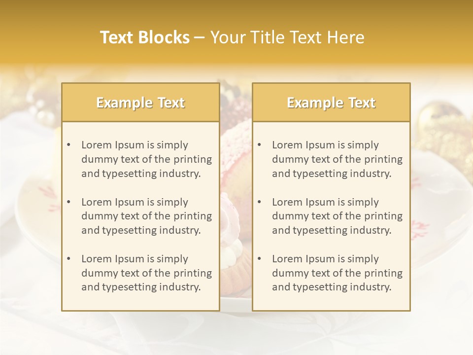 Decorated Dessert Custard PowerPoint Template