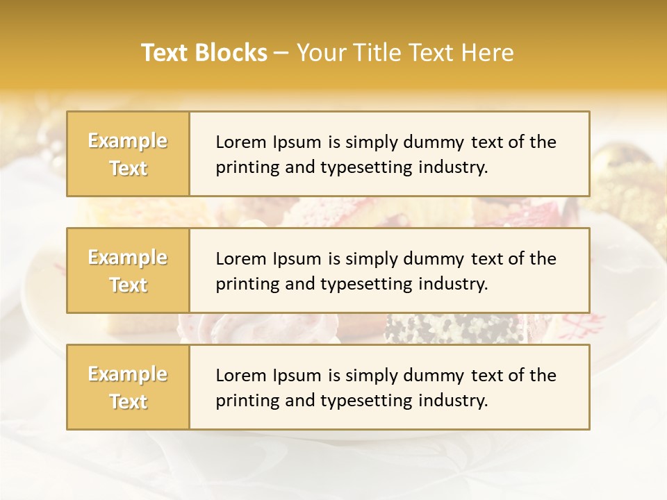 Decorated Dessert Custard PowerPoint Template