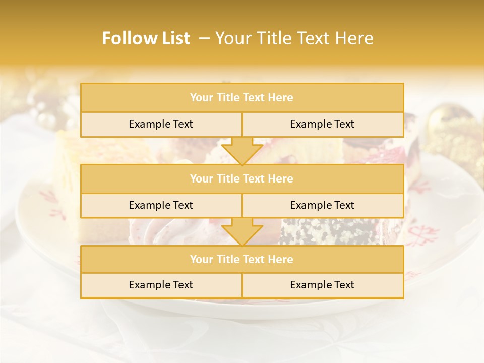 Decorated Dessert Custard PowerPoint Template