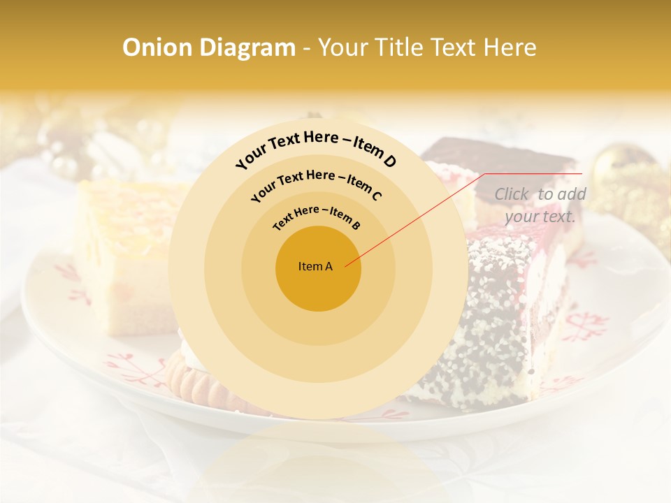Decorated Dessert Custard PowerPoint Template