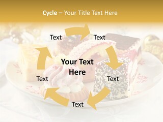 Decorated Dessert Custard PowerPoint Template