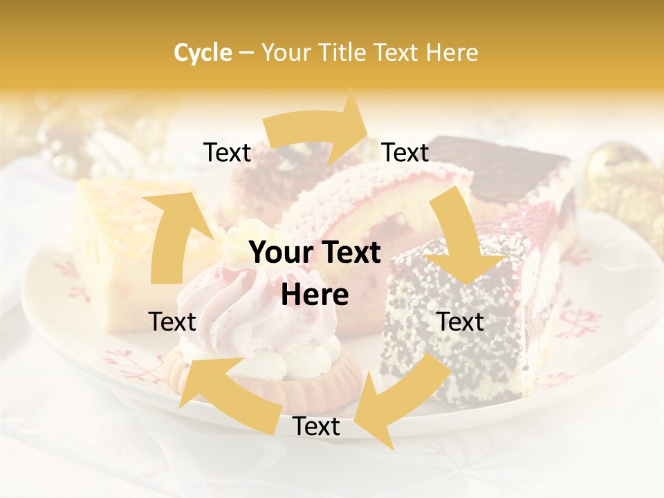 Decorated Dessert Custard PowerPoint Template