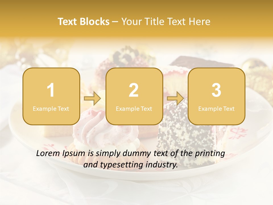 Decorated Dessert Custard PowerPoint Template