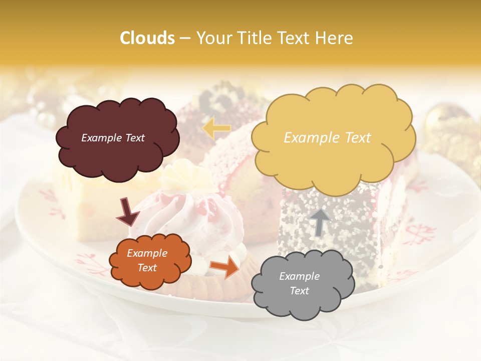 Decorated Dessert Custard PowerPoint Template