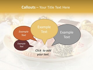Decorated Dessert Custard PowerPoint Template