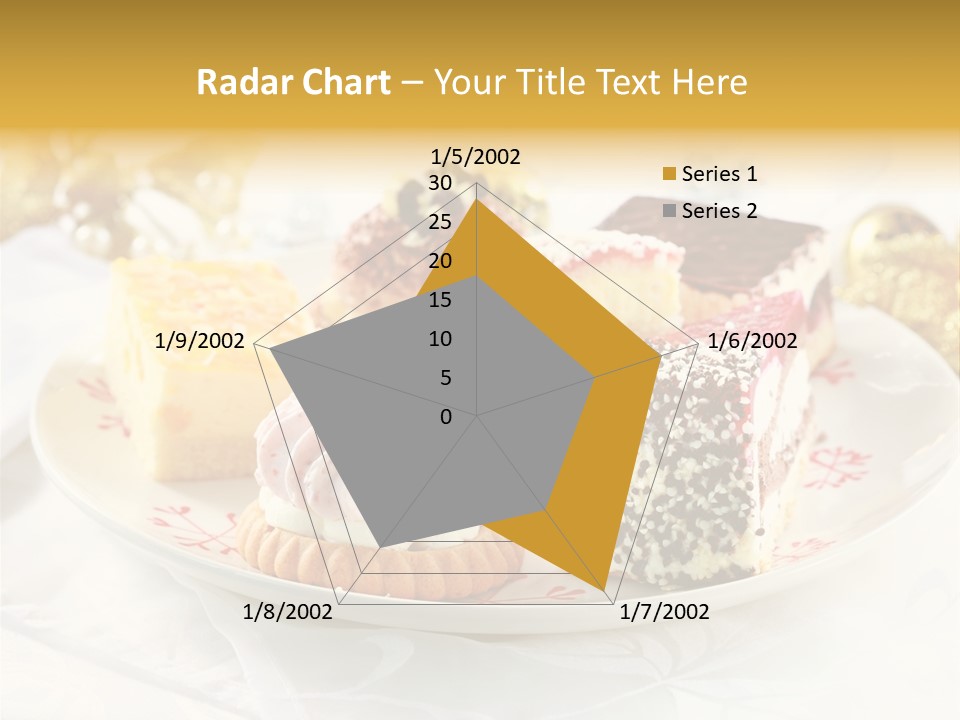 Decorated Dessert Custard PowerPoint Template