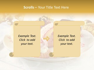 Decorated Dessert Custard PowerPoint Template
