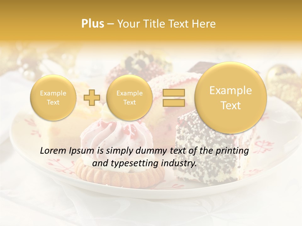 Decorated Dessert Custard PowerPoint Template