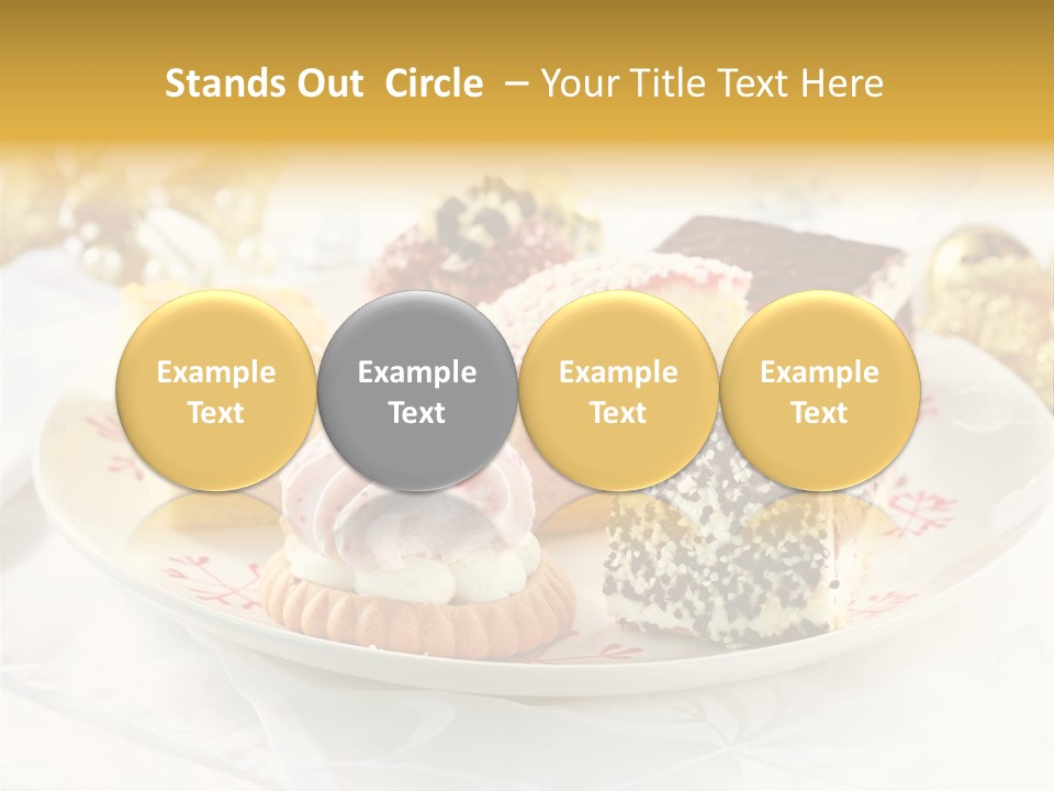 Decorated Dessert Custard PowerPoint Template