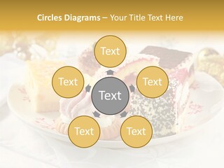 Decorated Dessert Custard PowerPoint Template