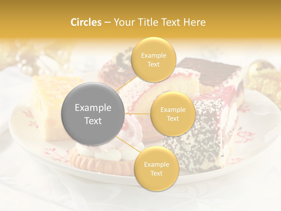 Decorated Dessert Custard PowerPoint Template