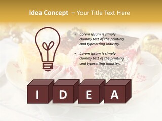 Decorated Dessert Custard PowerPoint Template