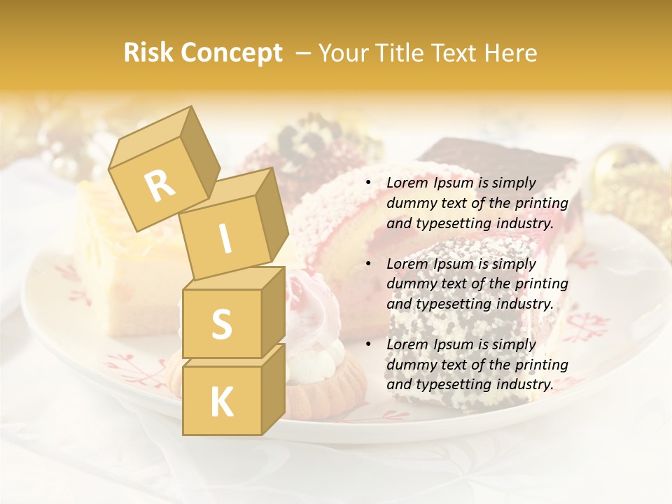 Decorated Dessert Custard PowerPoint Template