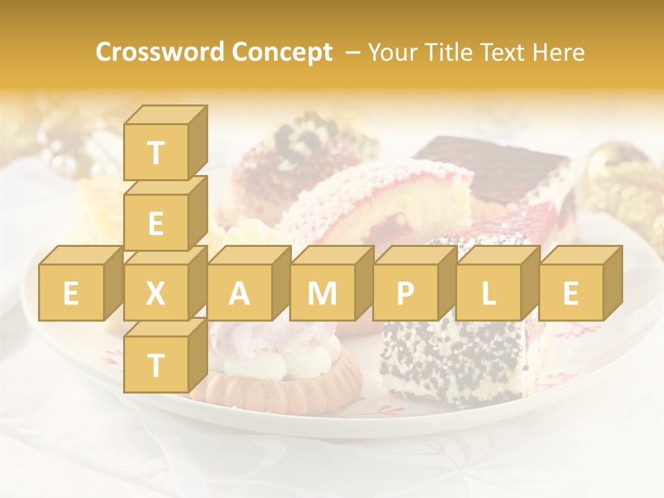 Decorated Dessert Custard PowerPoint Template