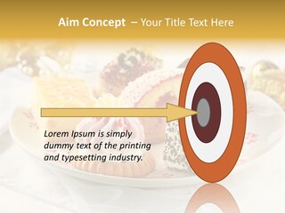 Decorated Dessert Custard PowerPoint Template