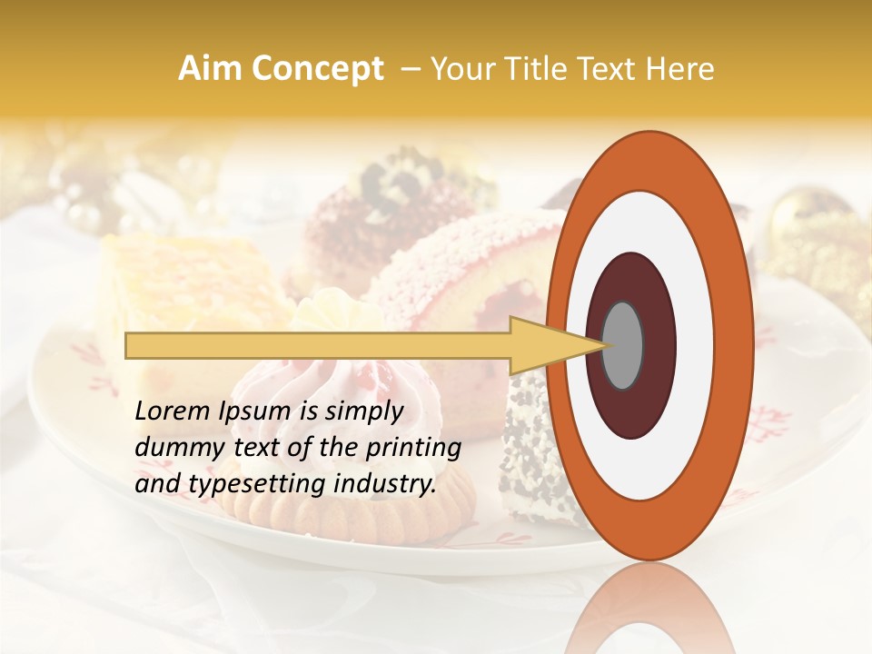 Decorated Dessert Custard PowerPoint Template