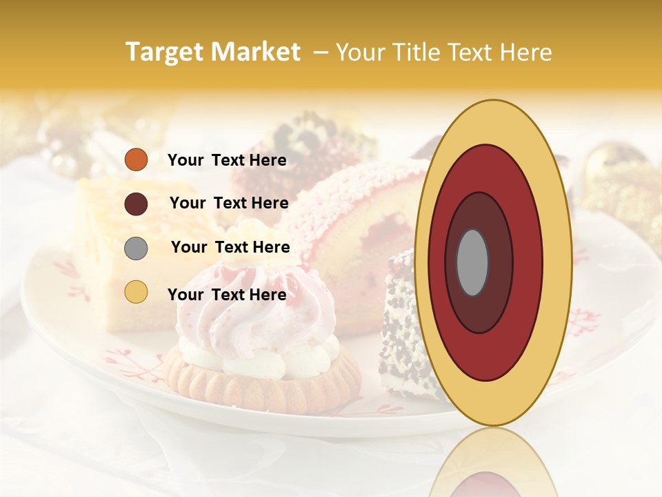 Decorated Dessert Custard PowerPoint Template