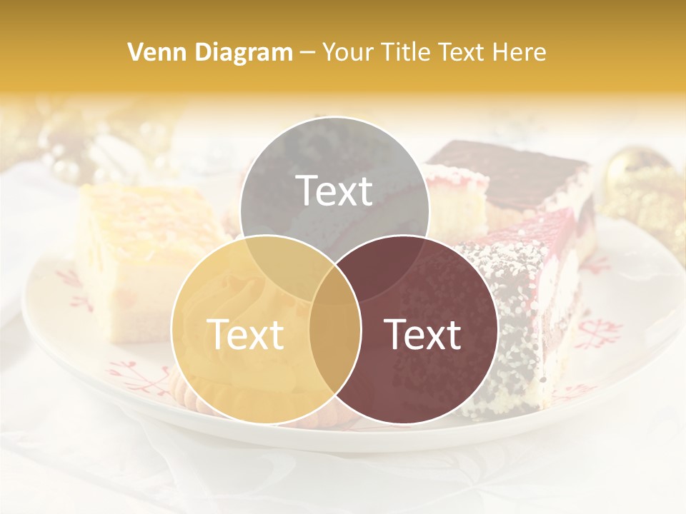 Decorated Dessert Custard PowerPoint Template