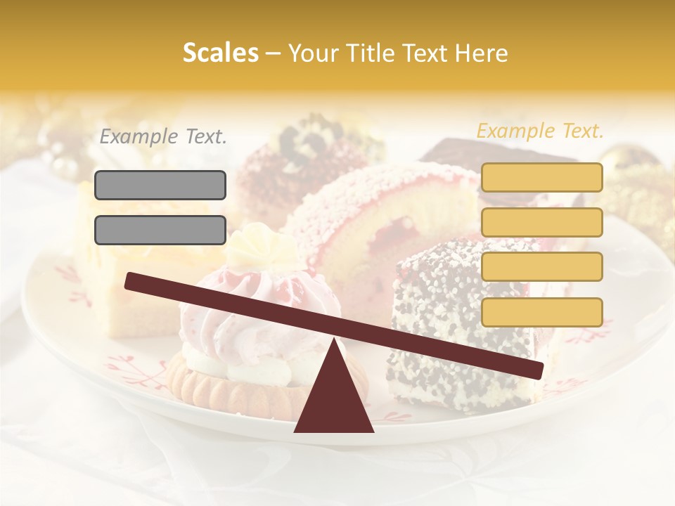 Decorated Dessert Custard PowerPoint Template