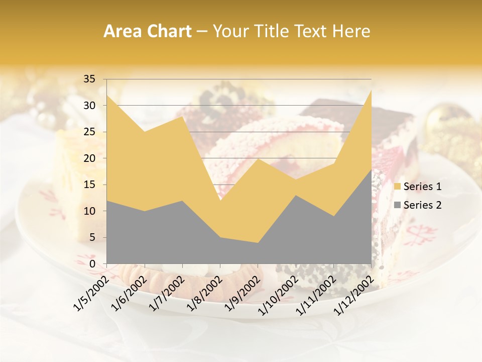 Decorated Dessert Custard PowerPoint Template