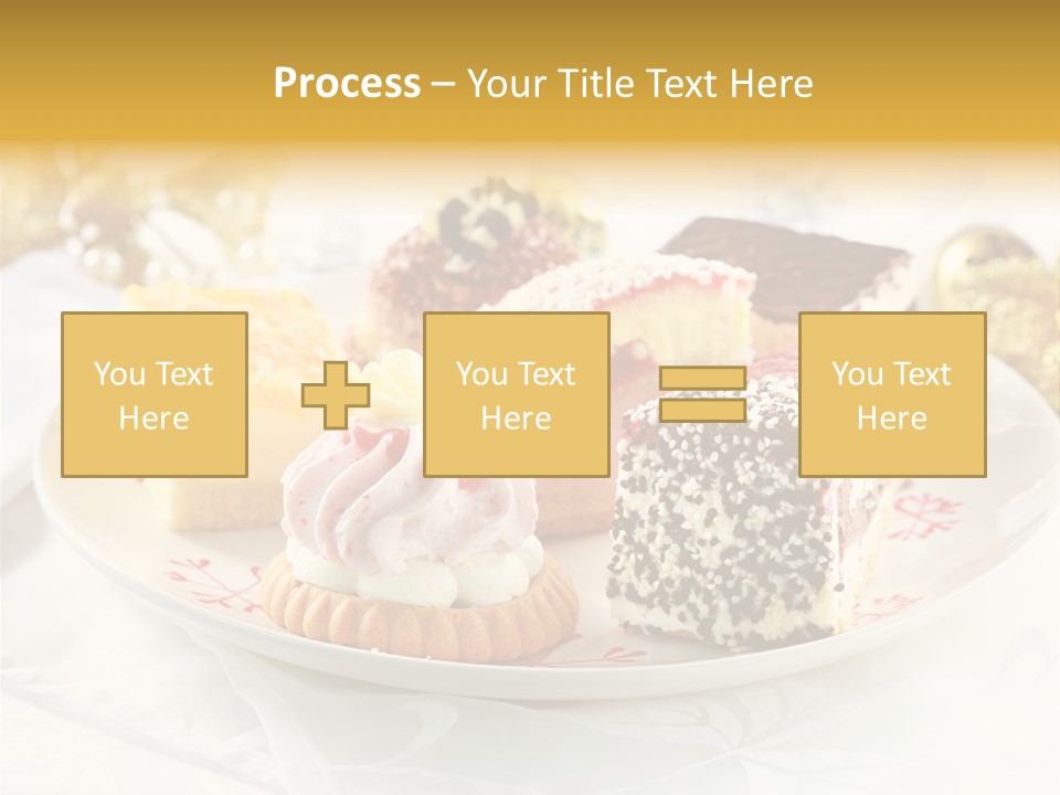 Decorated Dessert Custard PowerPoint Template