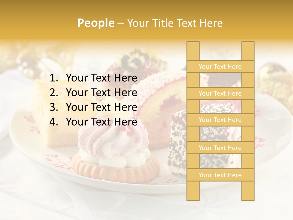 Decorated Dessert Custard PowerPoint Template