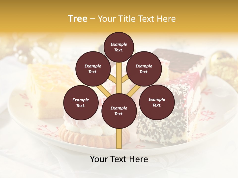 Decorated Dessert Custard PowerPoint Template