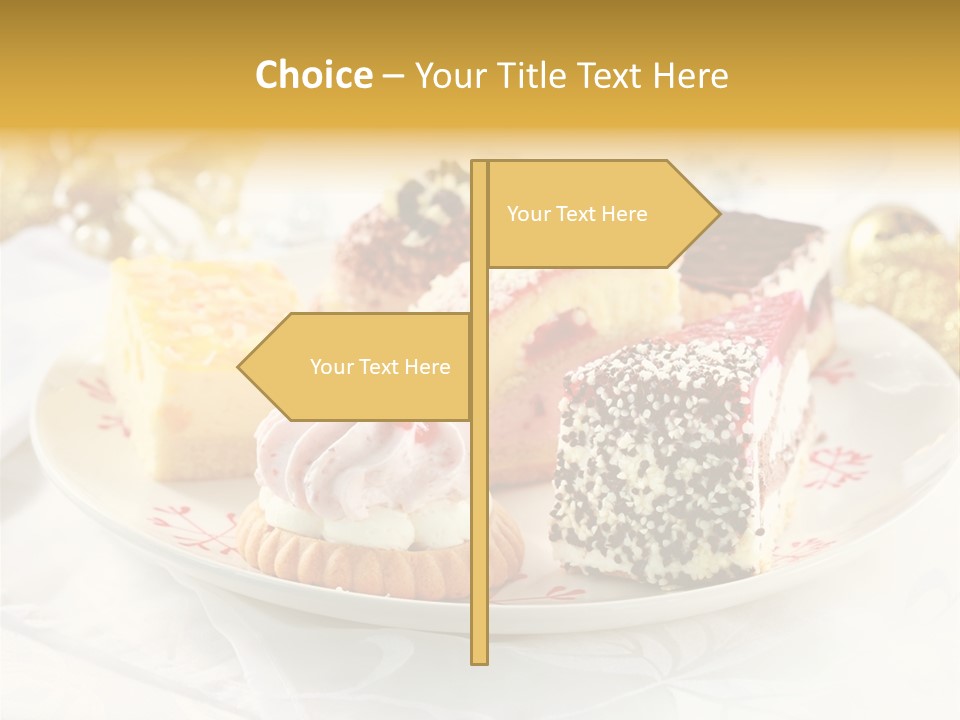 Decorated Dessert Custard PowerPoint Template
