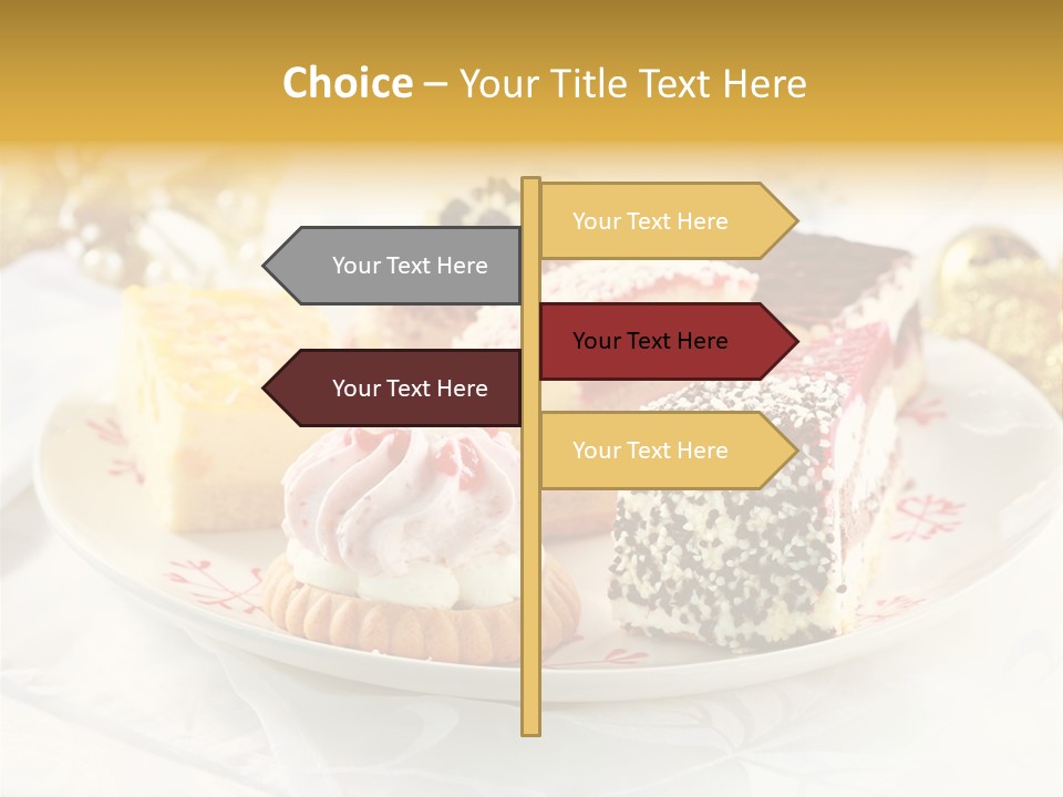Decorated Dessert Custard PowerPoint Template