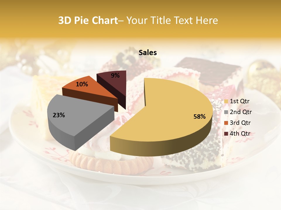 Decorated Dessert Custard PowerPoint Template