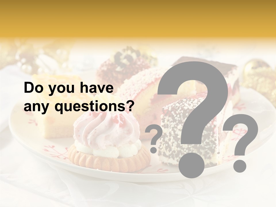 Decorated Dessert Custard PowerPoint Template