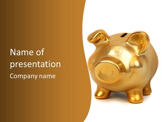 Penny Bank Piggybank Currency PowerPoint Template