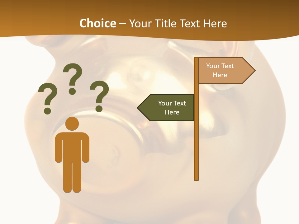 Penny Bank Piggybank Currency PowerPoint Template