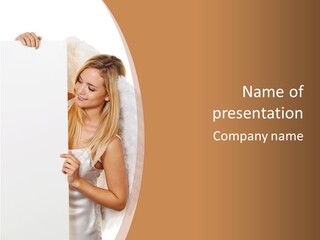 Poster Opening Woman PowerPoint Template