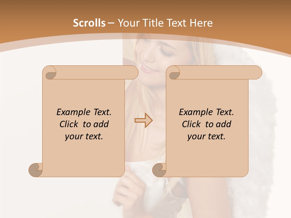 Poster Opening Woman PowerPoint Template