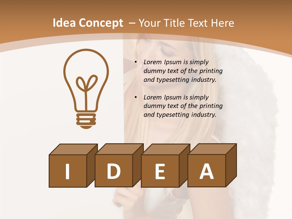 Poster Opening Woman PowerPoint Template